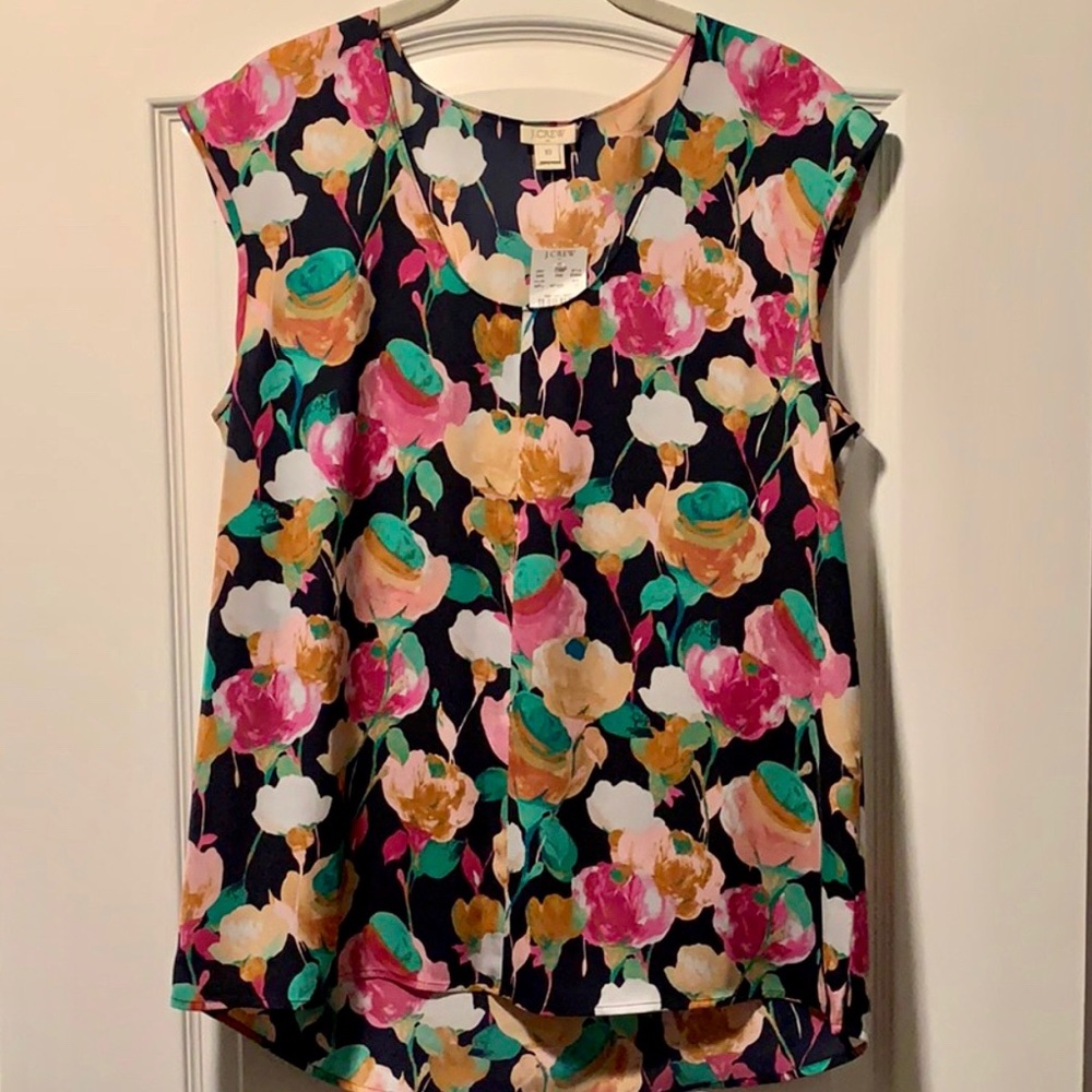 Women’s J.Crew Navy Floral Tank